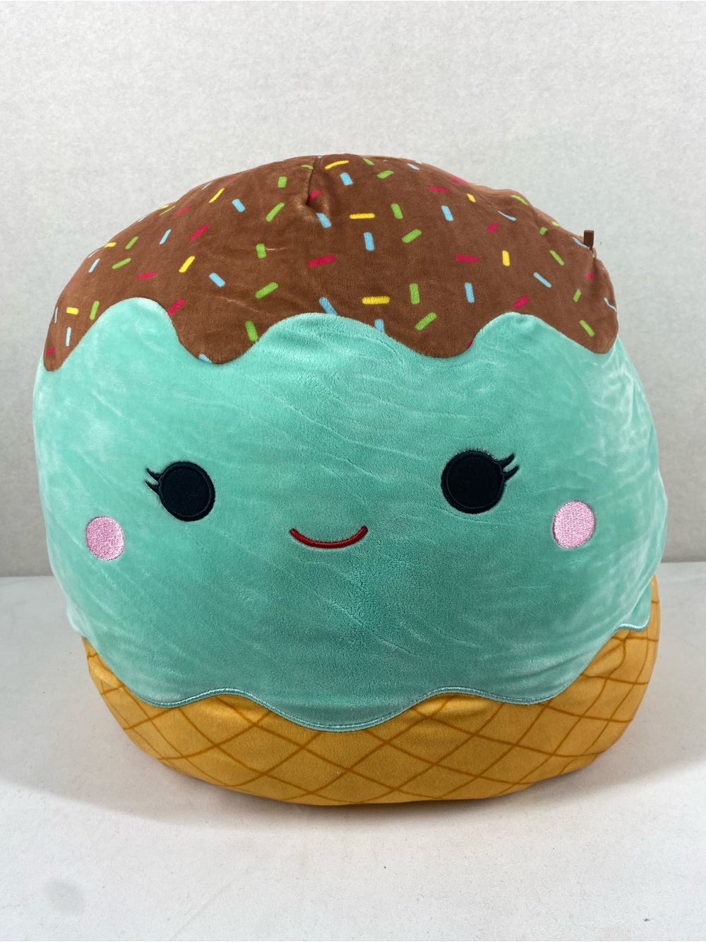 Squishmallows Maya Ice Cream Cone Plush S16 #454 Blue Brown Tan
